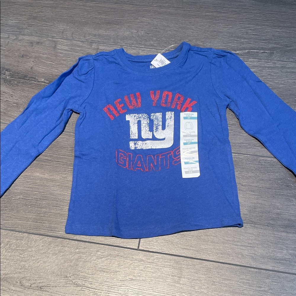 NFL Kids Blue New York Giants Long Sleeve Tee